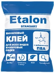 Клей Etalon для виниловых обоев 200 гр/24